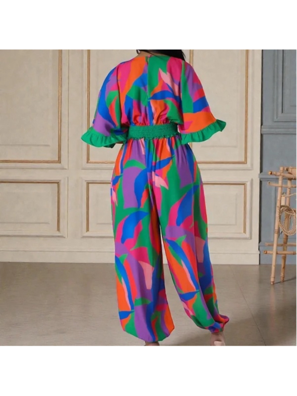 Goodtime USA Kaleidoscope-Print Harem Jumpsuit Women's Size 1XL NWT - Picture 4 of 11